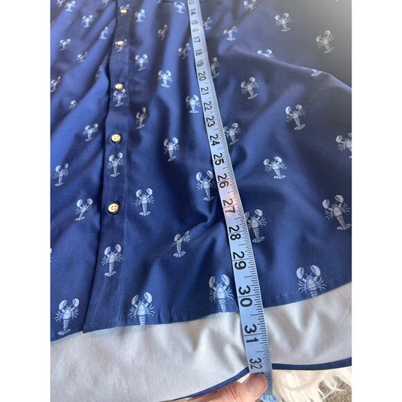 Mizzen + Main Men Classic Leeward Trim Fit Lobster Print Performance Shirt XXL - Picture 10 of 12